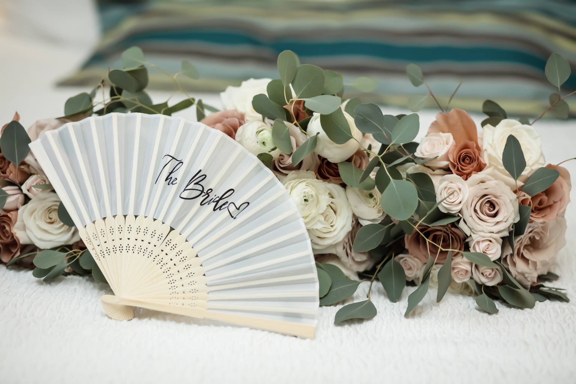 closeable hand fans that say The Bride