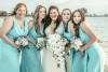 bridesmaids on the beach